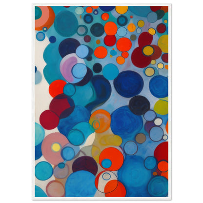 Sparkling - Abstract Wall Art Print Blue Circles