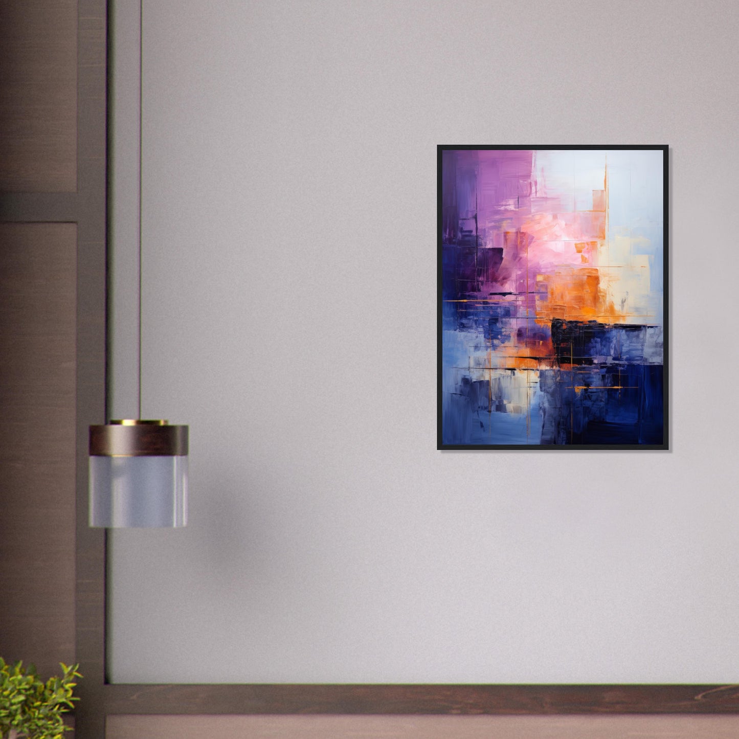 Morgentau - Modern Abstract Wall Art Print Purple Blue Orange