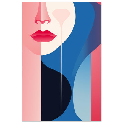 Hawm - Minimalist Wall Art Print Female Face Shape