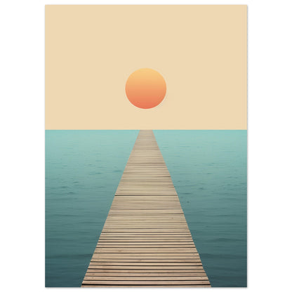 Follow The Lead - Minimalist Wall Art Print Sun Water