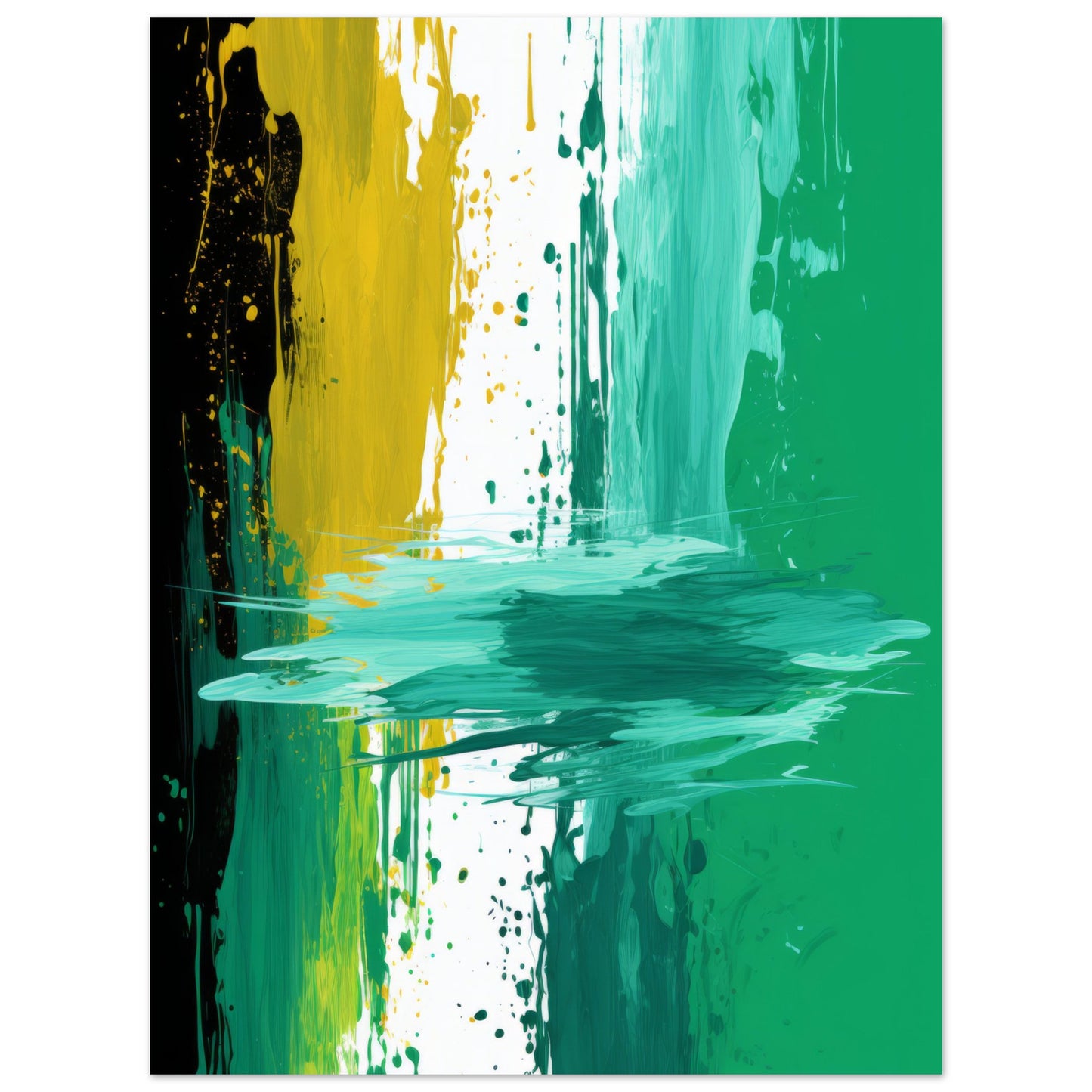 Petrichor - Green Abstract Wall Art Print