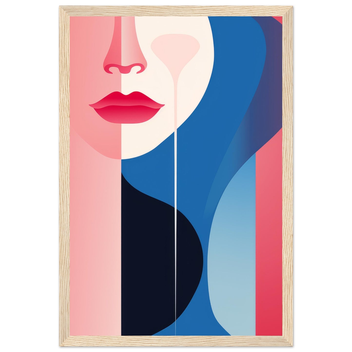 Hawm - Minimalist Wall Art Print Female Face Shape