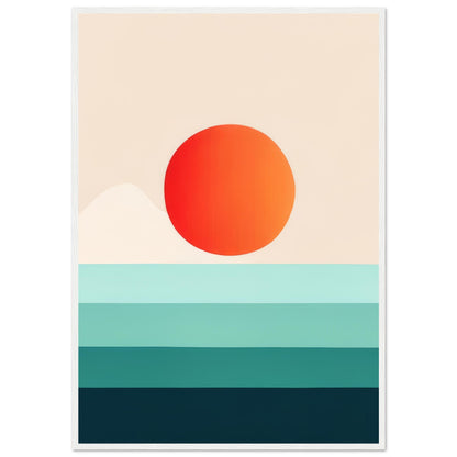 Horizon - Minimalist Wall Art Print Nature Sun Water