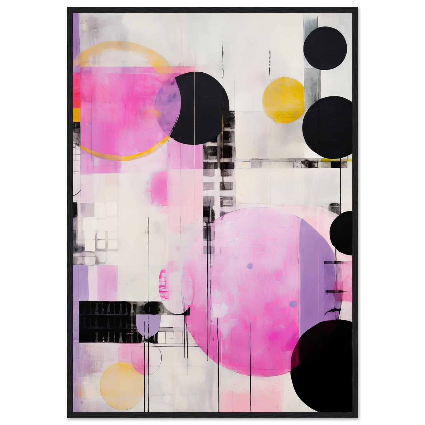 Construct Me - Modern Pink Abstract Wall Art Print