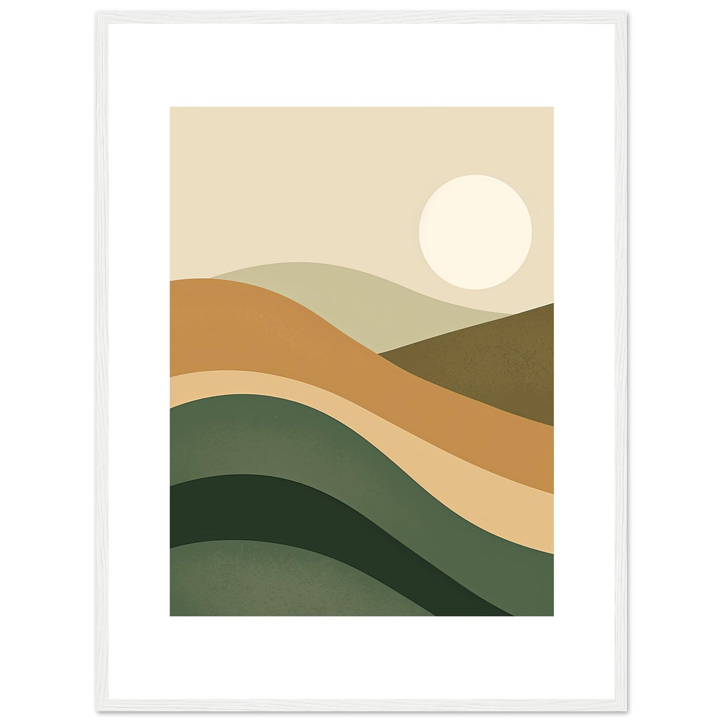 Auf der Weide - Green Minimalist Wall Art Print Nature