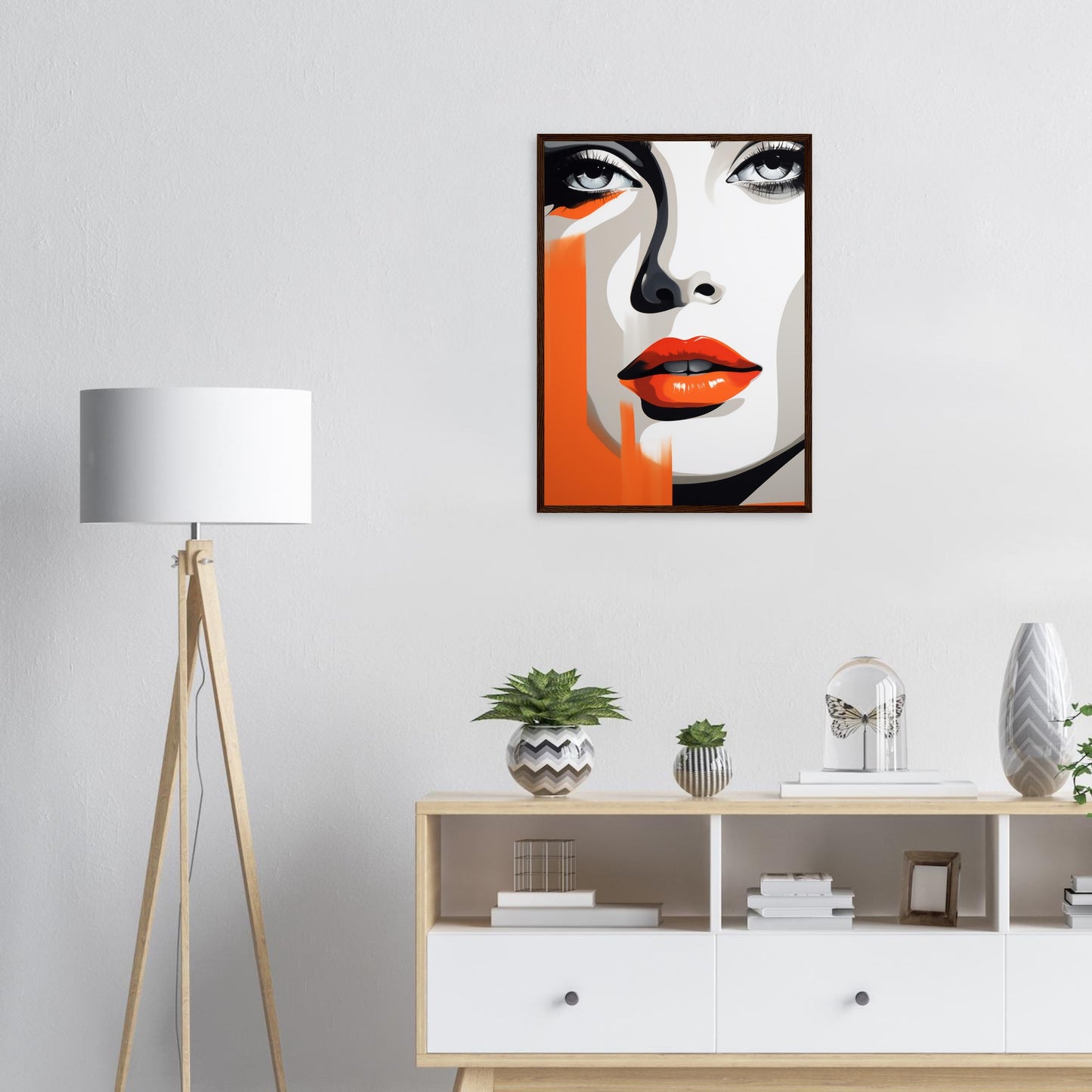 Gaze - Modern Wall Art Print Woman's Face