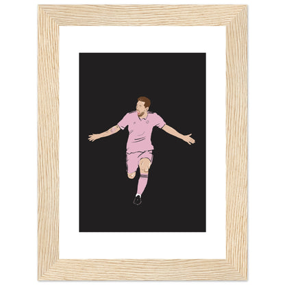 Pink Glory - Lionel Messi Wall Art Inter Miami