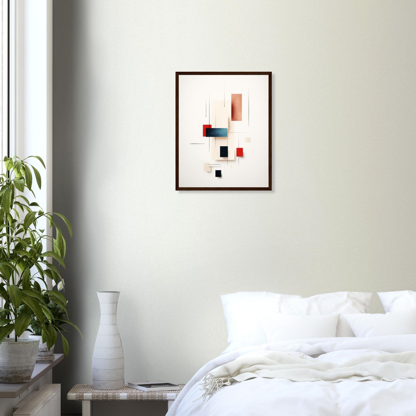 Clearance - Minimalist Modern White Abstract Wall Art Print