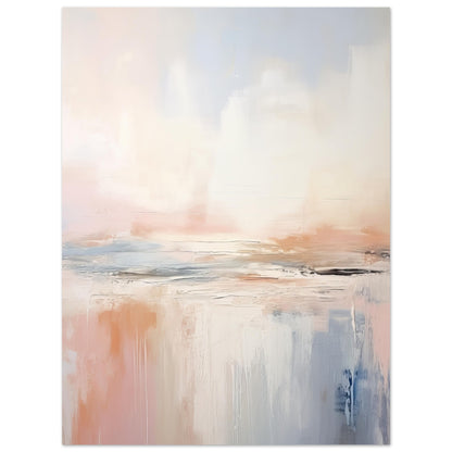 Those That I Can't See - Abstract Wall Art Print Pastel Hues of Pink, Blue, Cream