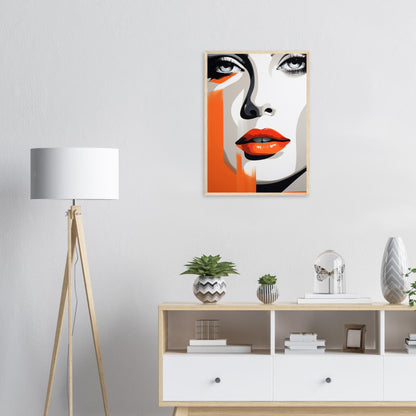 Gaze - Modern Wall Art Print Woman's Face