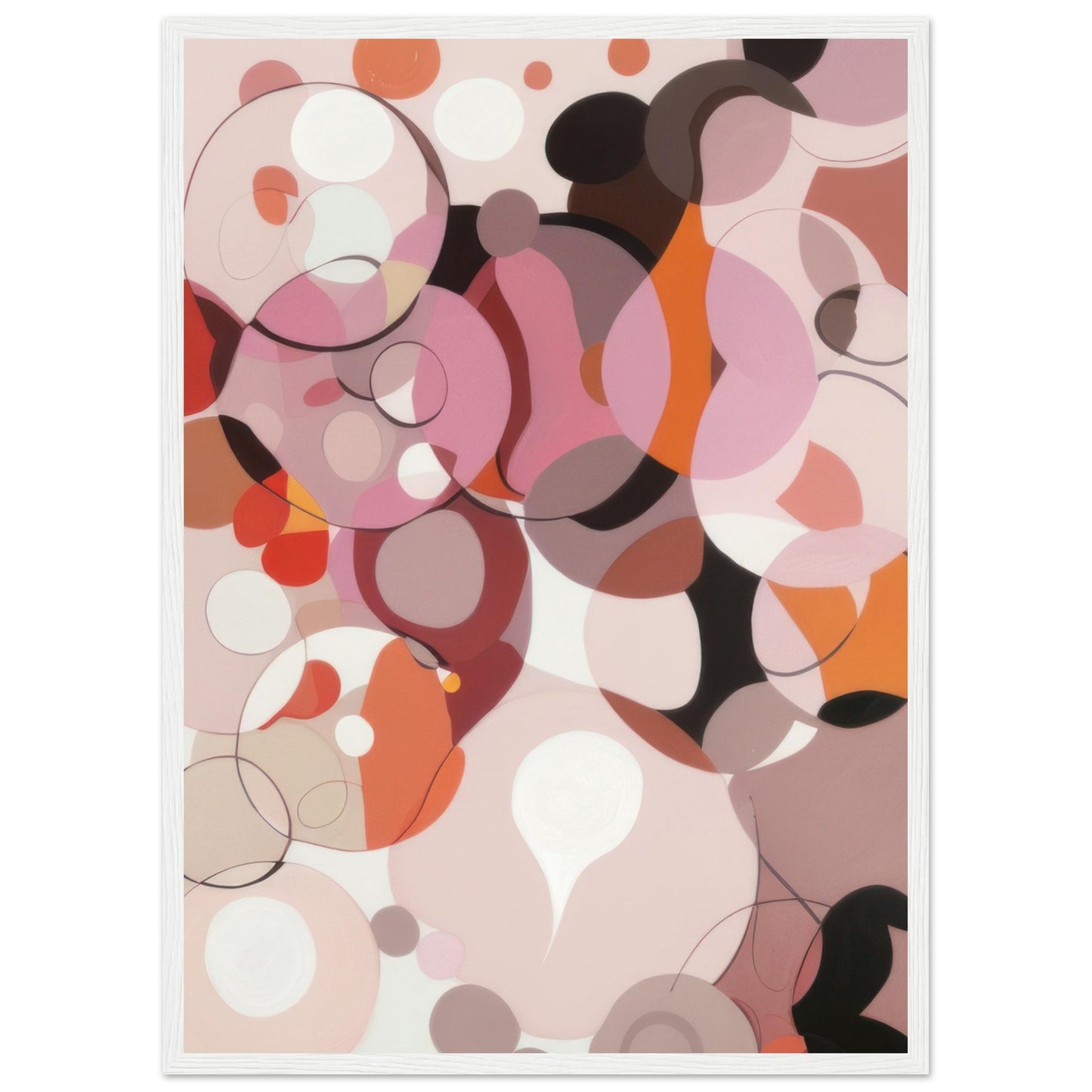 Rose - Modern Abstract Wall Art Print Pink