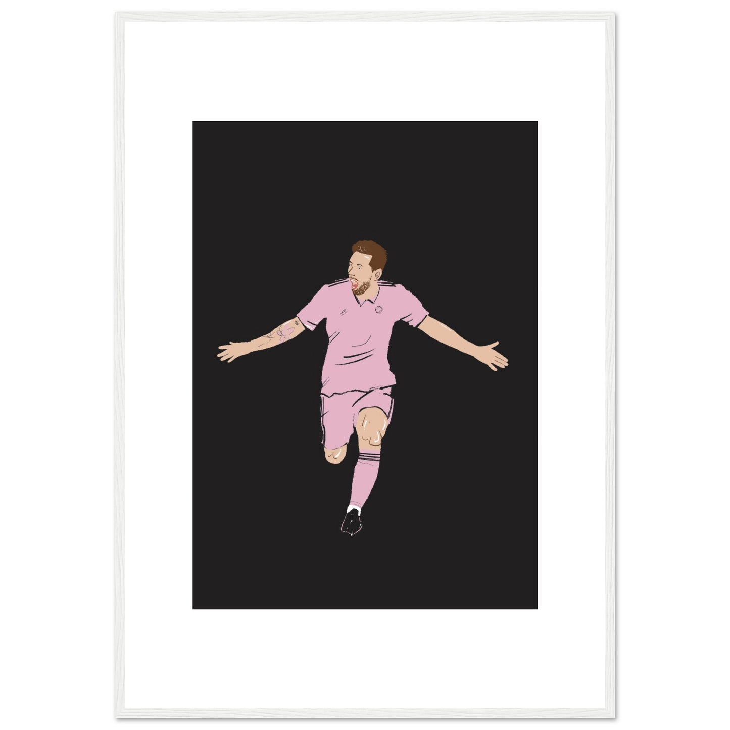 Pink Glory - Lionel Messi Wall Art Inter Miami