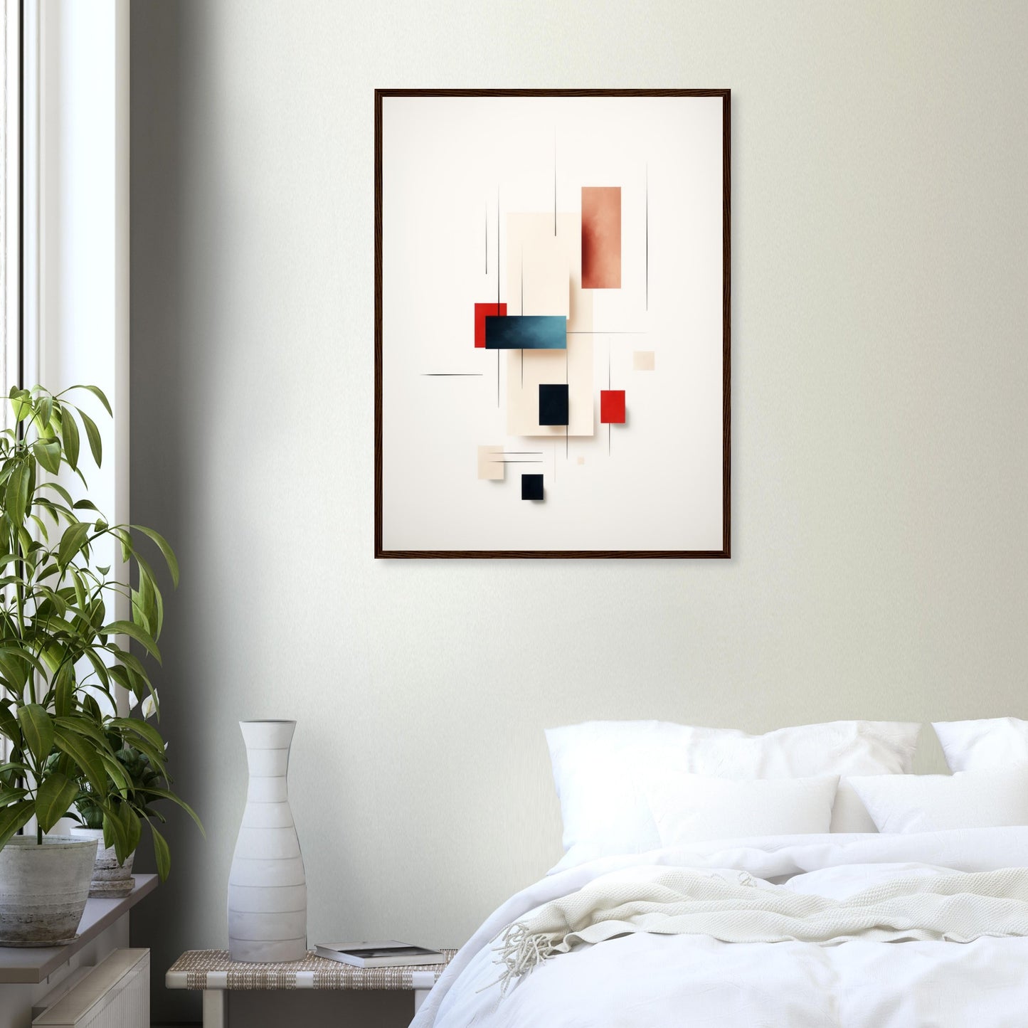 Clearance - Minimalist Modern White Abstract Wall Art Print