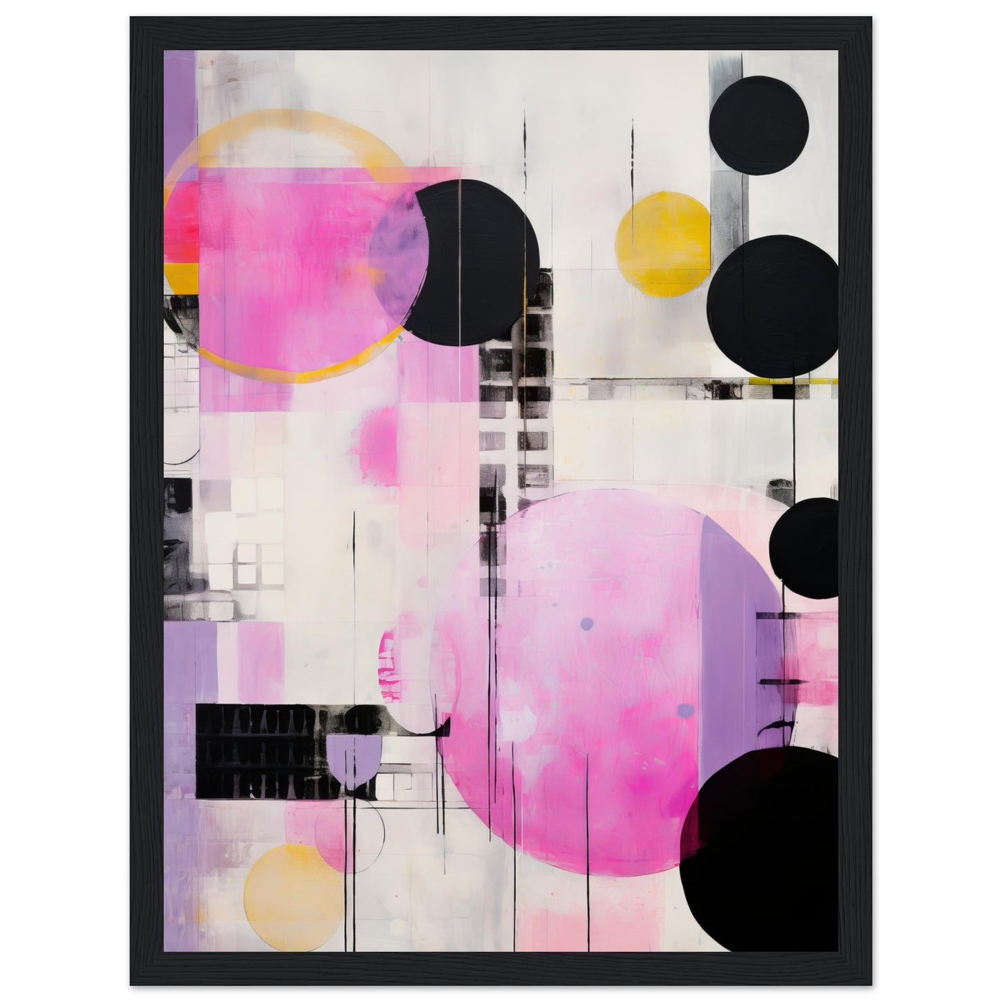 Construct Me - Modern Pink Abstract Wall Art Print