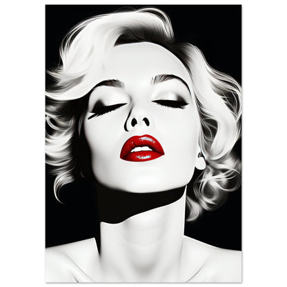 M.M. - Marilyn Monroe Minimalist Wall Art Print