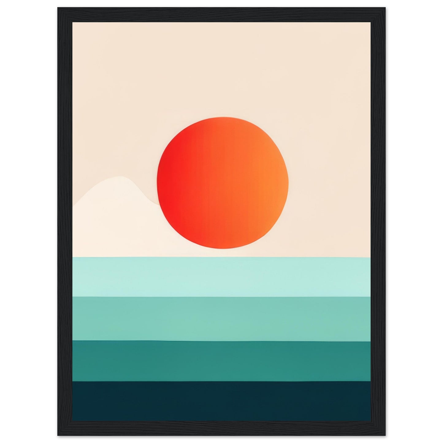 Horizon - Minimalist Wall Art Print Nature Sun Water