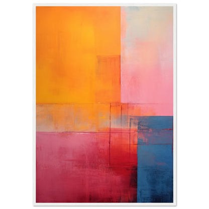 Completed - Modern Abstract Wall Art Print Red Orange White