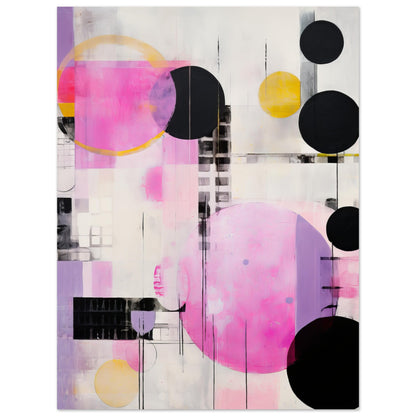 Construct Me - Modern Pink Abstract Wall Art Print