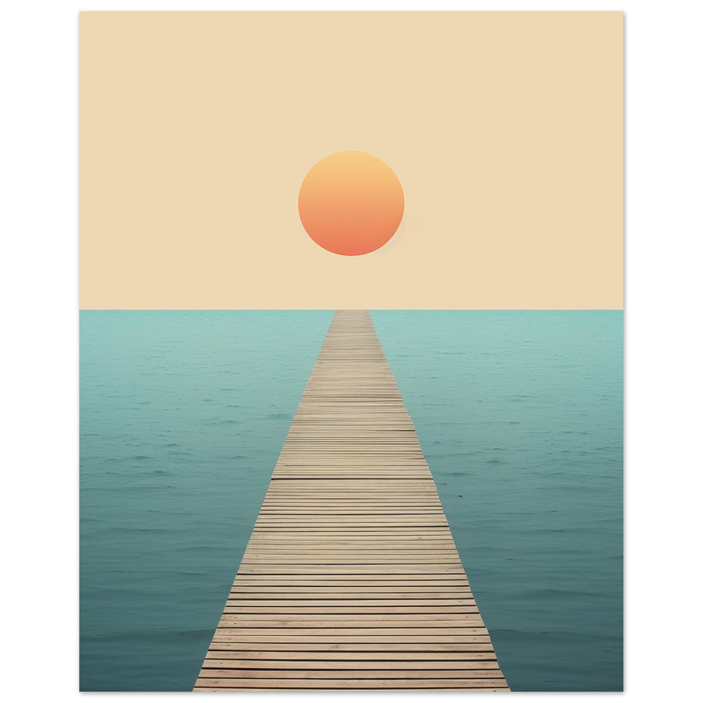 Follow The Lead - Minimalist Wall Art Print Sun Water