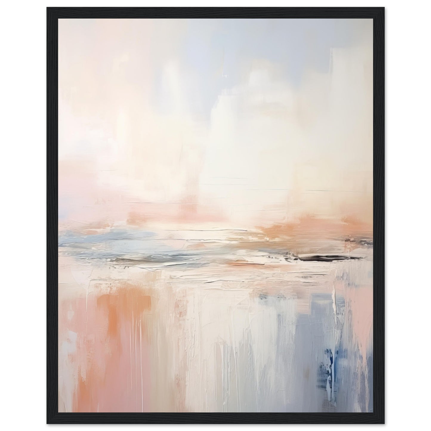 Those That I Can't See - Abstract Wall Art Print Pastel Hues of Pink, Blue, Cream