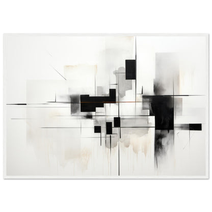 Black Mirror - Black and White Abstract Wall Art