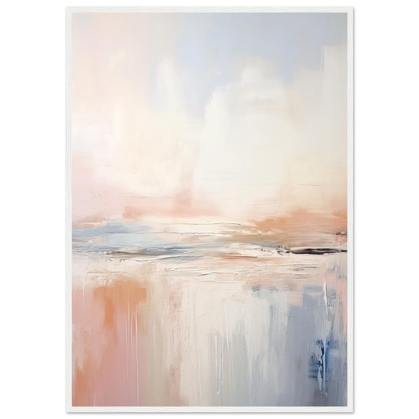 Those That I Can't See - Abstract Wall Art Print Pastel Hues of Pink, Blue, Cream