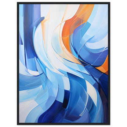 Laguna - Modern Abstract Wall Art Print Blue Orange