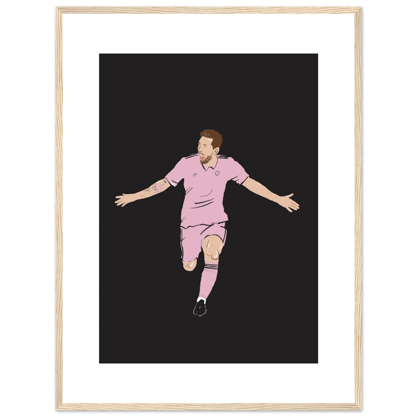 Pink Glory - Lionel Messi Wall Art Inter Miami