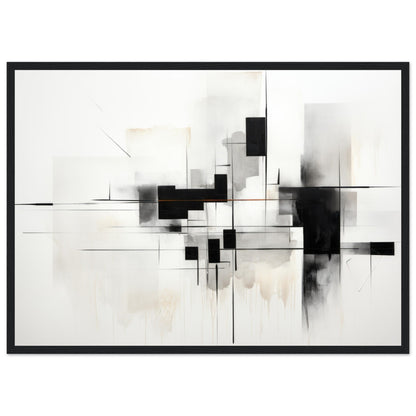 Black Mirror - Black and White Abstract Wall Art