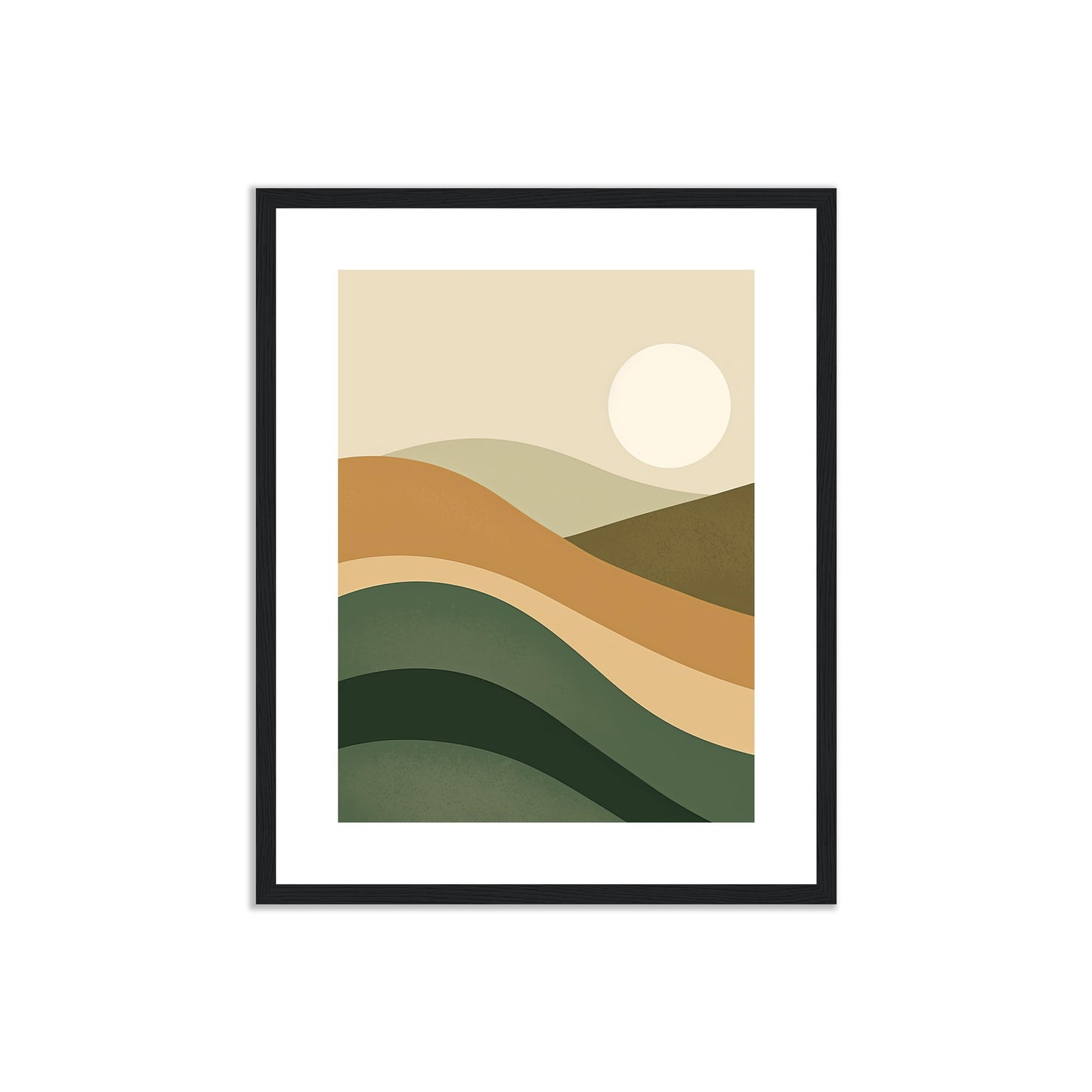 Auf der Weide - Green Minimalist Wall Art Print Nature