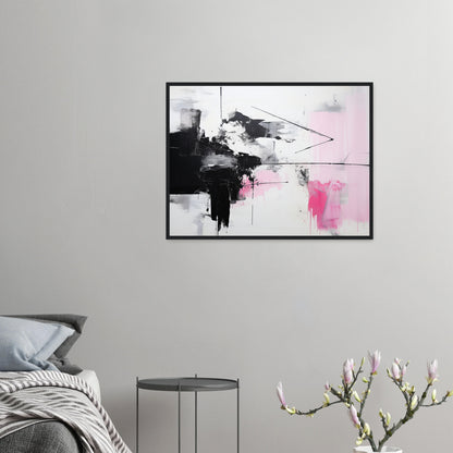 Ohne Titel - Black and White Modern Abstract Wall Art Print