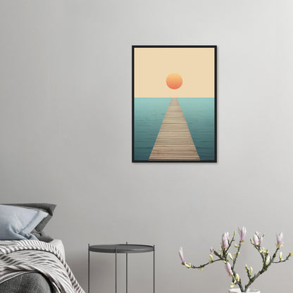 Follow The Lead - Minimalist Wall Art Print Sun Water