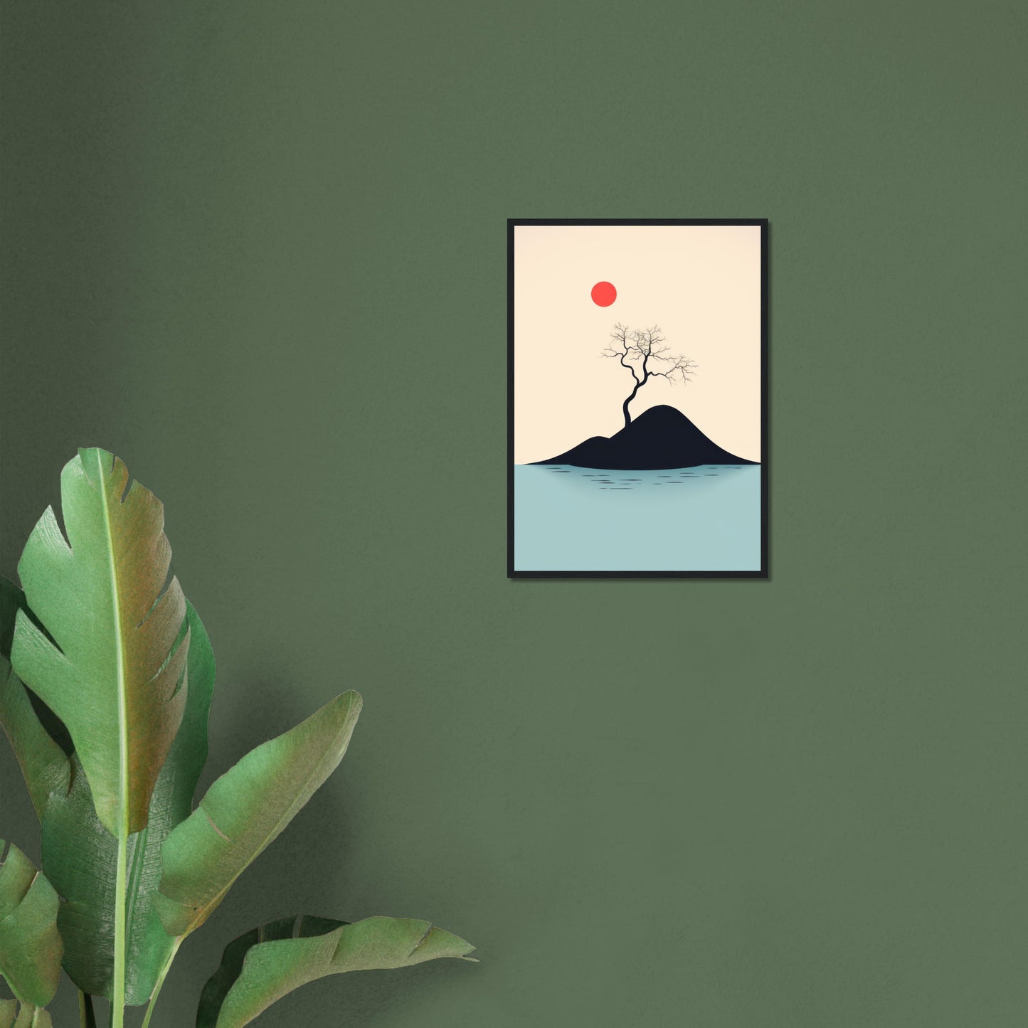 Long Distance - Minimalist Wall Art Print Nature Tree Island