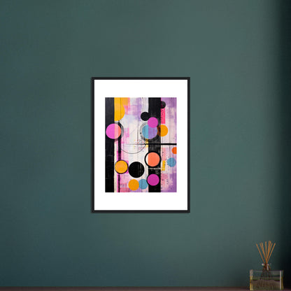 Back Then - Modern Abstract Wall Art Print Pink and Black