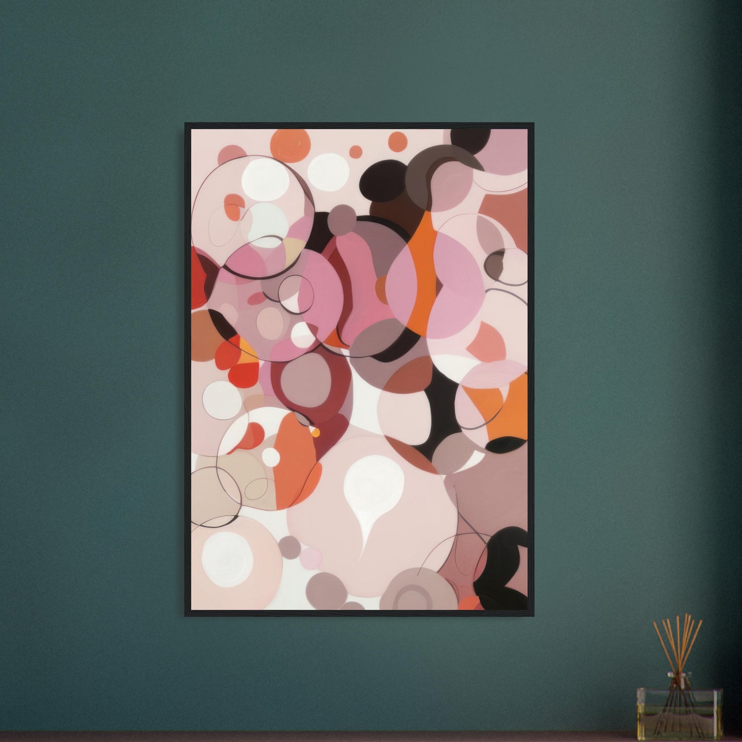 Rose - Modern Abstract Wall Art Print Pink