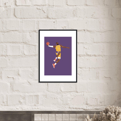 Skyward Slam - Lebron James Graphic Wall Art Print