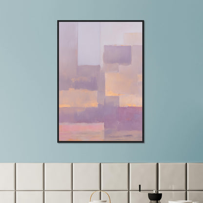 Flickenteppich -  Minimalist Abstract Wall Art Print Pink Purple