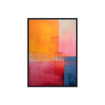 Completed - Modern Abstract Wall Art Print Red Orange White