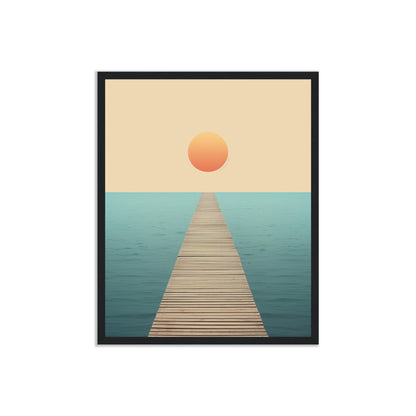 Follow The Lead - Minimalist Wall Art Print Sun Water