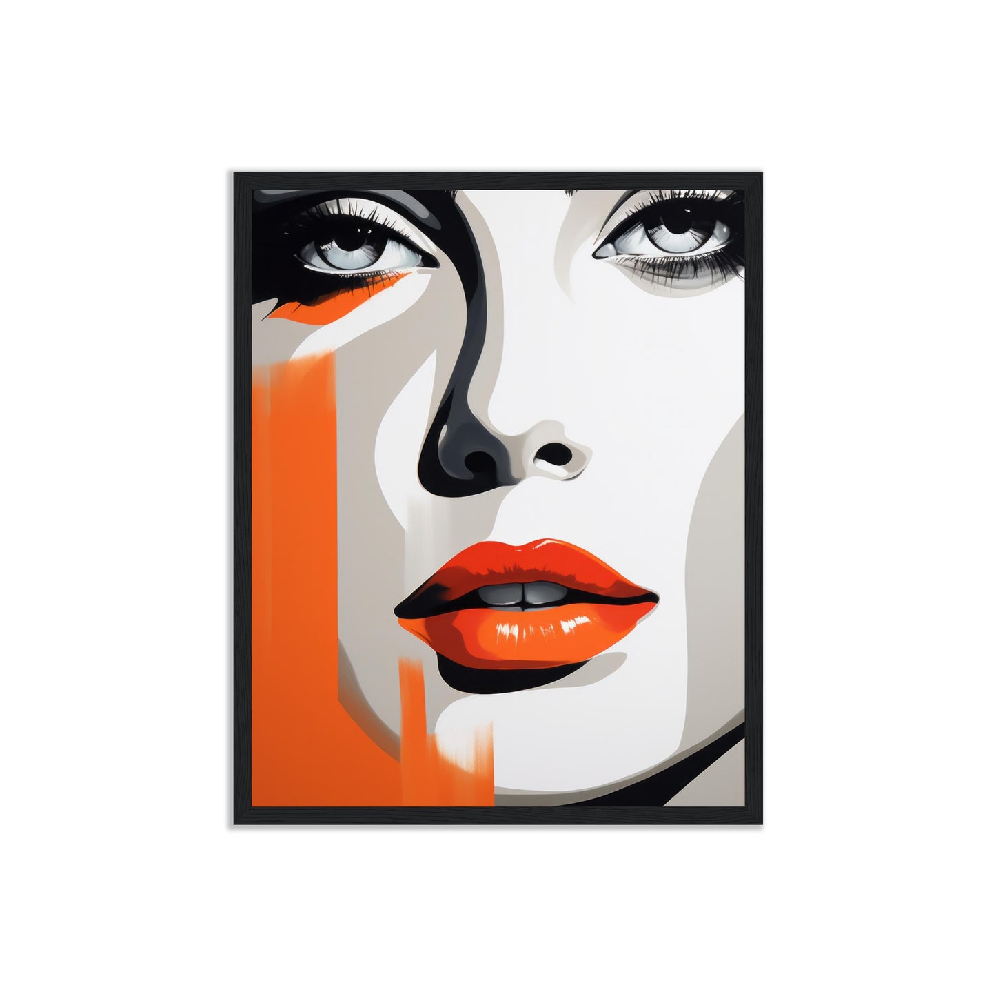 Gaze - Modern Wall Art Print Woman's Face