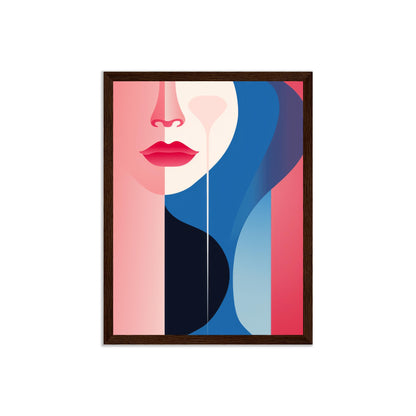 Hawm - Minimalist Wall Art Print Female Face Shape