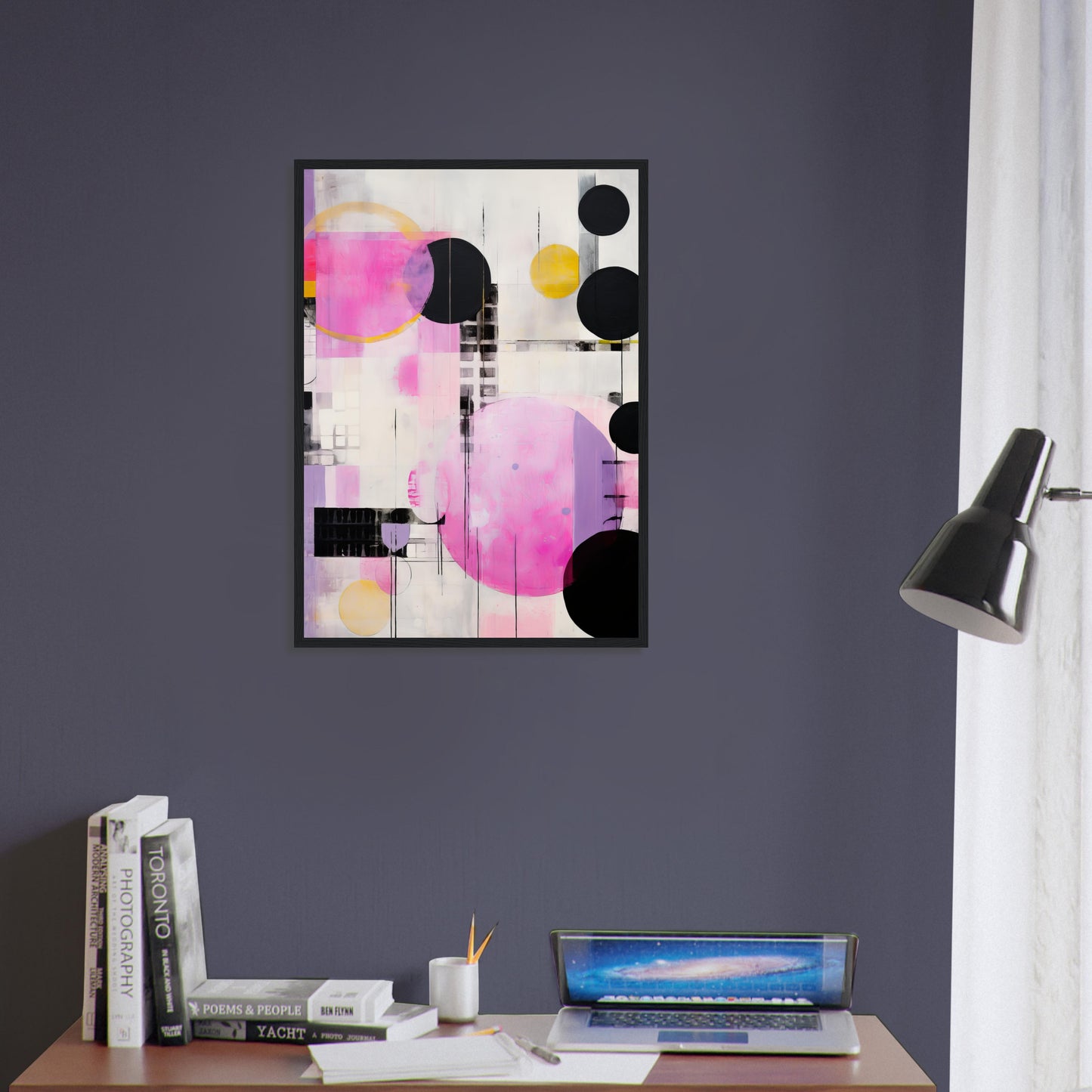 Construct Me - Modern Pink Abstract Wall Art Print