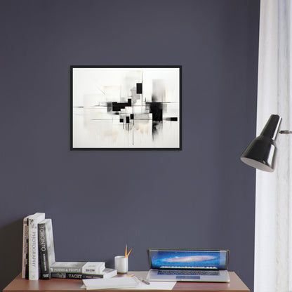 Black Mirror - Black and White Abstract Wall Art