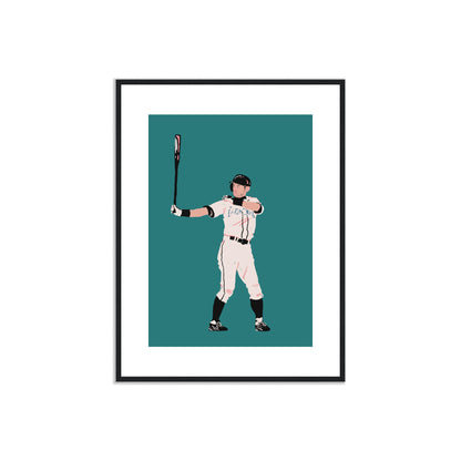 Preparing The Hit -  Graphic Print of Ichiro Suzuki Baseball