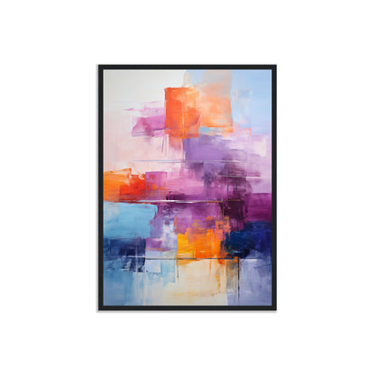 In Between - Modern Abstract Wall Art Print Purple Orange