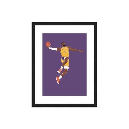 Skyward Slam - Lebron James Graphic Wall Art Print