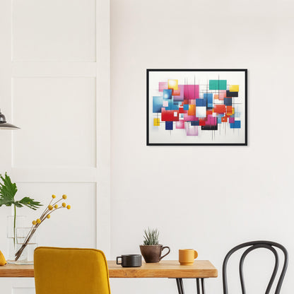 String Dimension - Colorful Abstract Wall Art Print