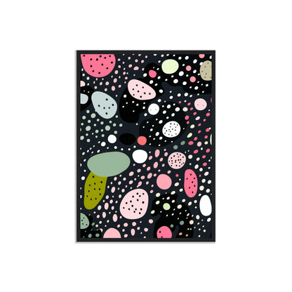 Licorice - Minimalist Wall Art Print Black Green Pink