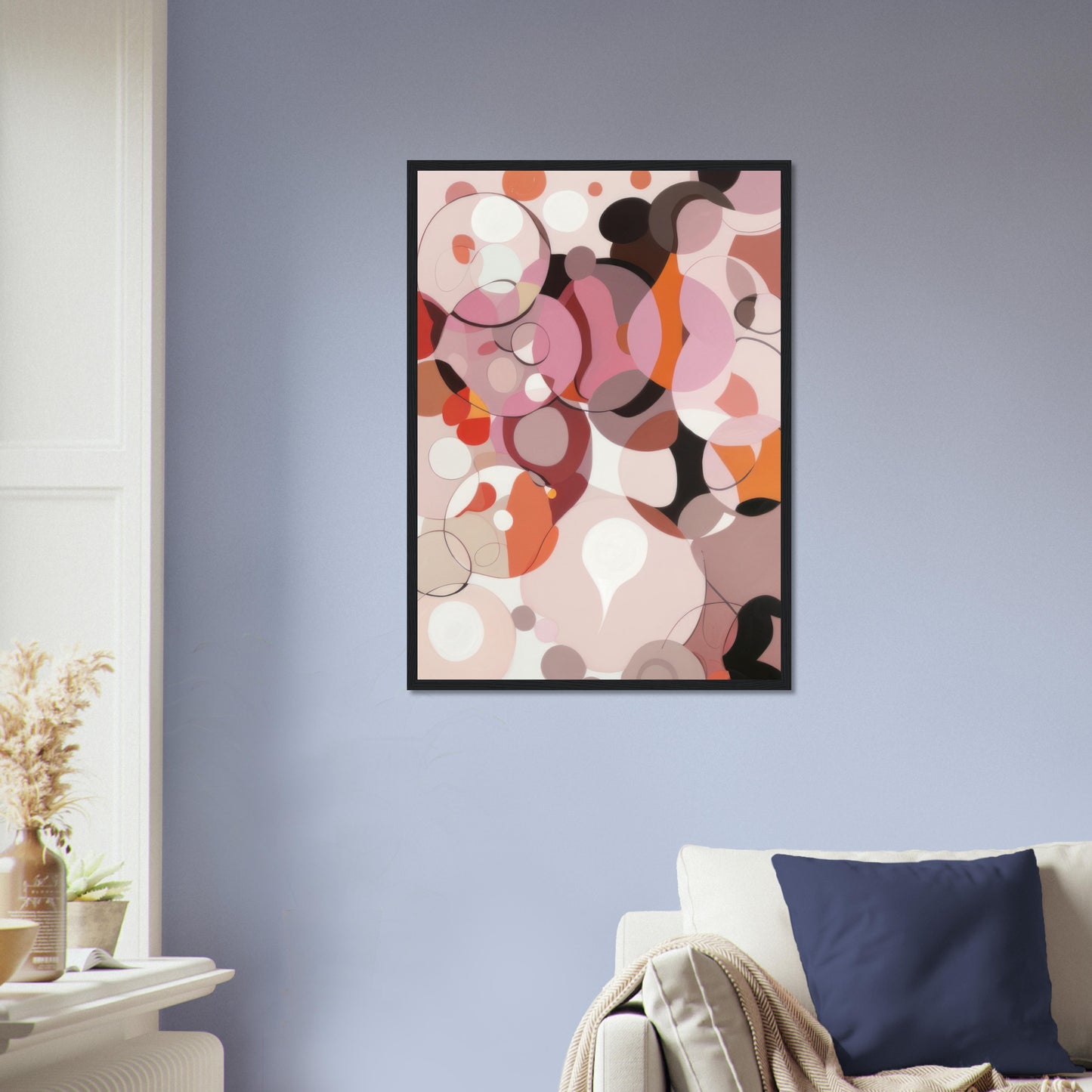 Rose - Modern Abstract Wall Art Print Pink