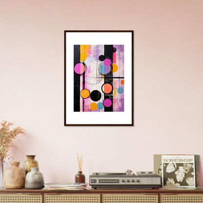 Back Then - Modern Abstract Wall Art Print Pink and Black